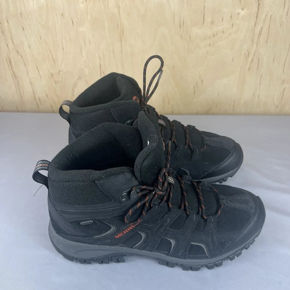 Merrell Phoenix 2 Mid Thermo Boots Men's Size 12 Black Waterproof Hiking J09599
